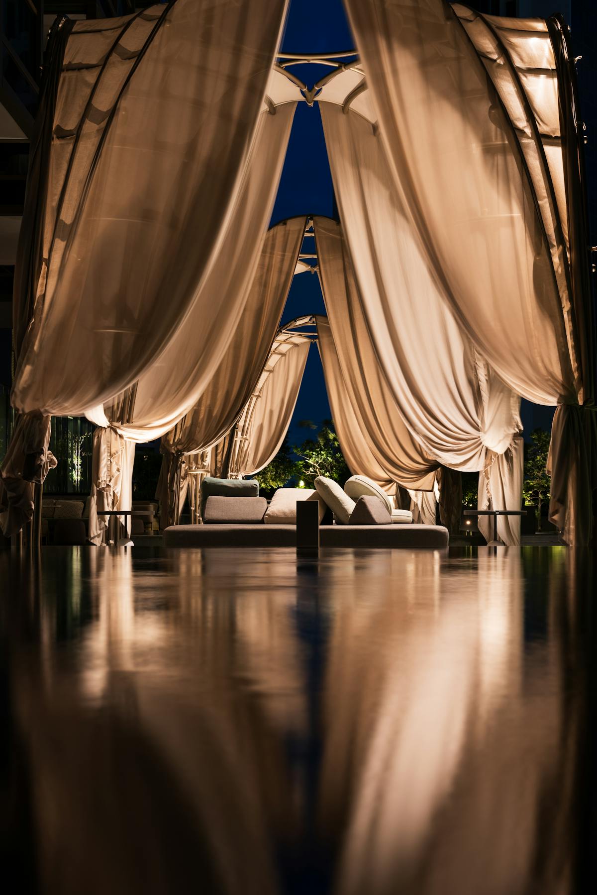 Dîner sous la cabane